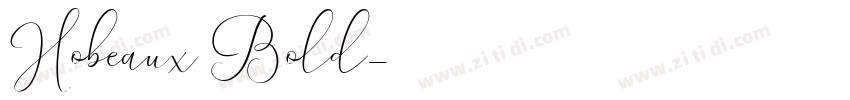Hobeaux Bold字体转换